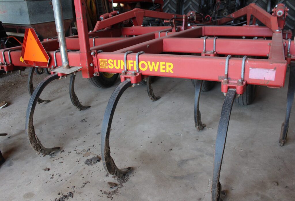 This chisel plow is just one of Jack Geiger’s tillage tools for improving soil health.